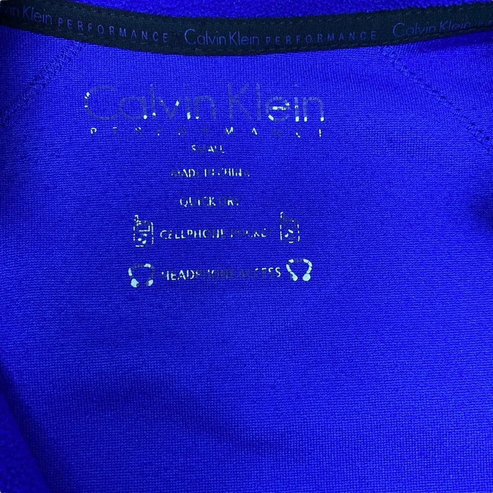 Calvin Klein Purple fleece Cute Warm vest zipped sleeveless jacket women Small - Picture 4 of 9